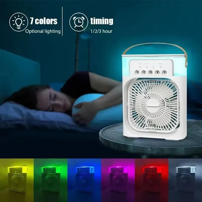3-in-1 Portable Air Cooler, Humidifier & LED Night Light