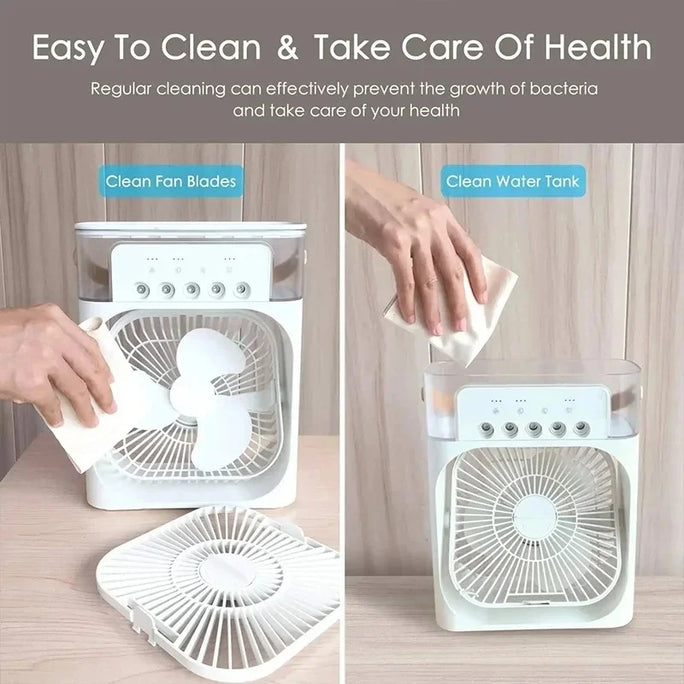 3-in-1 Portable Air Cooler, Humidifier & LED Night Light
